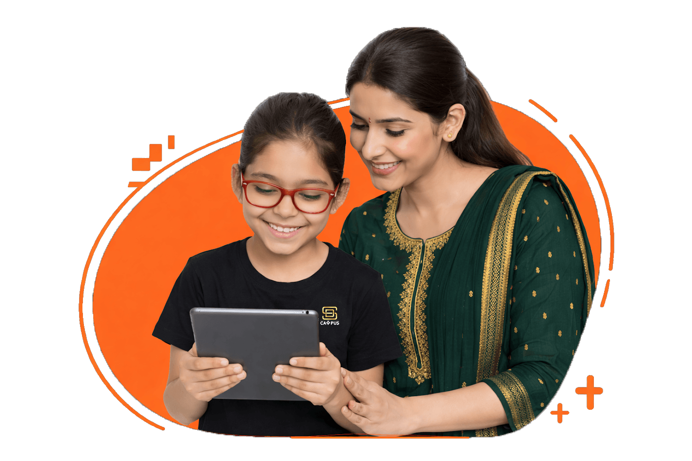 Happy students learning